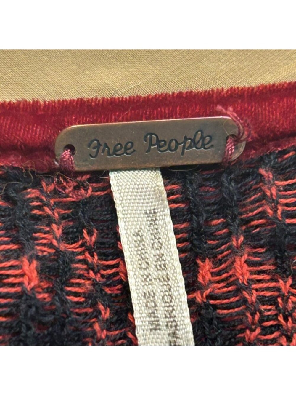 Free People Sweater Womens M Wool Alpaca Blend Embroidered Sequin Boho Hippie - Picture 6 of 15